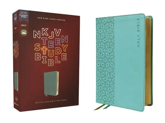 Nkjv, Teenager Studienbibel, Lederweich, Türkis, Komfortdruck - Nkjv, Teen Study Bible, Leathersoft, Teal, Comfort Print