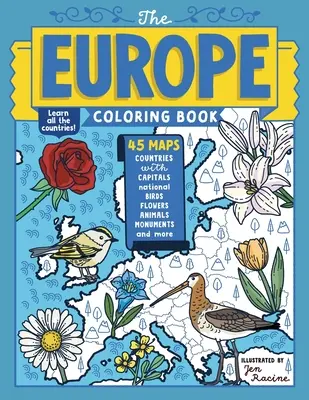 Das Europa-Malbuch: 45 Karten mit Hauptstädten und nationalen Symbolen - The Europe Coloring Book: 45 Maps with Capitals and National Symbols