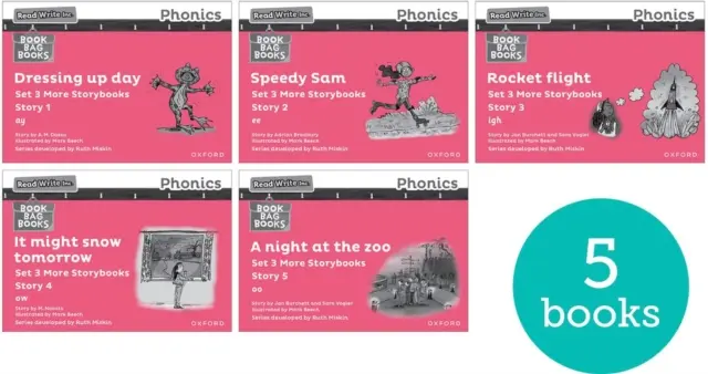 Lesen Schreiben Inc. Phonics: Rosa Set 3 weitere schwarz-weiße Geschichtenbücher (5er-Pack) - Read Write Inc. Phonics: Pink Set 3 More Black & White Storybooks (Pack of 5)