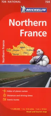 Michelin Nordfrankreich Straßen- und Touristikkarte - Michelin Northern France Road and Tourist Map