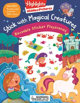 Stick with Magical Creatures Wiederverwendbare Sticker-Spielszenen - Stick with Magical Creatures Reusable Sticker Playscenes