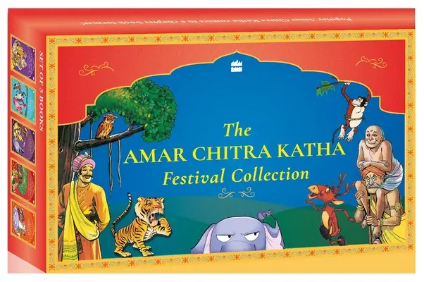 Amar Chitra Katha Festival Collection - Blechschachtel mit 5 Büchern - Amar Chitra Katha Festival Collection - Tin box containing 5 books
