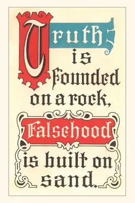 Weinleseblatt Die Wahrheit steht auf einem Felsen - Vintage Journal Truth is Founded on a Rock