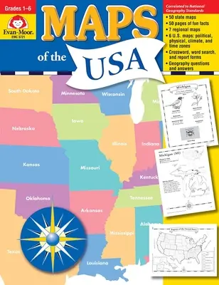 Maps of the Usa, Klasse 1 - 6 Lehrer Ressource - Maps of the Usa, Grade 1 - 6 Teacher Resource