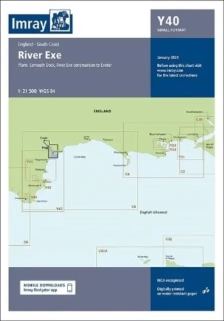 Imray Karte Y40 - Fluss Exe Kleinformat - Imray Chart Y40 - River Exe Small Format