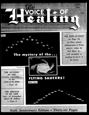 Die Stimme des HEALING MAGAZINs. Das Geheimnis der...FLYING SAUCERS APRIL, 1954 - The VOICE of HEALING MAGAZINE. The mystery of the...FLYING SAUCERS APRIL, 1954