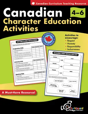 Kanadische Aktivitäten zur Charakterbildung Klasse 4-6 - Canadian Character Education Activities Grades 4-6