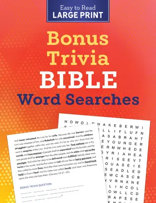 Bonus Trivia Bible Word Searches Großdruck - Bonus Trivia Bible Word Searches Large Print