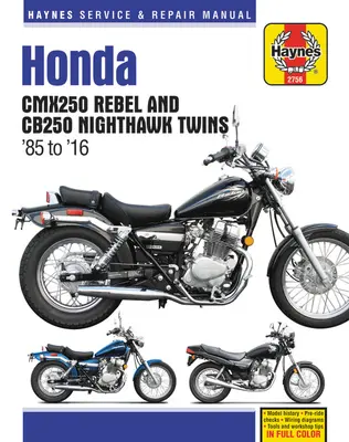 Honda Cmx250 Rebel und Cb250 Nighthawk, 1985-2016 Haynes Reparaturhandbuch - Honda Cmx250 Rebel and Cb250 Nighthawk, 1985-2016 Haynes Repair Manual