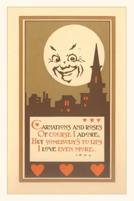 Jahrgangsjournal Leering Moon und Liebesgedicht - Vintage Journal Leering Moon and Love Poem