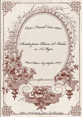 Sonate in A-Dur für Violine und Klavier - Klavierstimme - Sonata in A Major for Violin and Piano - Piano Part