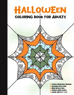 Halloween-Malbuch für Erwachsene: 50 Halloween Illustrationen auf einer Seite gedruckt, sicher für Marker - Spaß Craft Activity Geschenk - Stressabbau Desi - Halloween Coloring Book for Adults: 50 Halloween Illustrations Printed On One Side, Safe For Markers - Fun Craft Activity Gift - Stress Relieving Desi