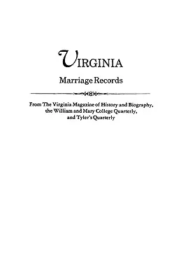 Virginia Heiratsurkunden - Virginia Marriage Records