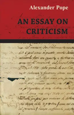 Ein Essay über Kritik - An Essay on Criticism