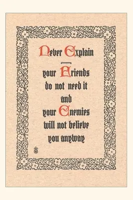 Vintage Journal Niemals erklären - Vintage Journal Never Explain