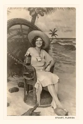 Jahrgangszeitschrift Frau posiert in Stuart, Florida - Vintage Journal Woman Posing in Stuart, Florida
