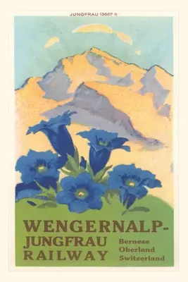 Jahrgangsjournal Jungfrau, Schweizer Alpen - Vintage Journal Jungfrau, Swiss Alps