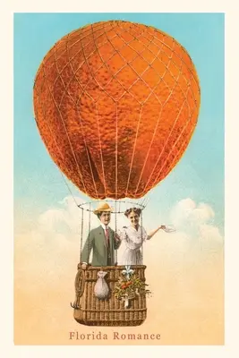 Jahrgangsjournal Florida Romance, Paar im orangenen Ballon - Vintage Journal Florida Romance, Couple in Orange Balloon