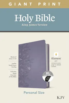 KJV Personal Size Giant Print Bible, Filament Enabled Edition (Lederähnlich, Pfingstrose Lavendel, Indexiert) - KJV Personal Size Giant Print Bible, Filament Enabled Edition (Leatherlike, Peony Lavender, Indexed)