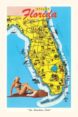 Vintage Journal Karte mit Florida-Attraktionen - Vintage Journal Map with Florida Attractions