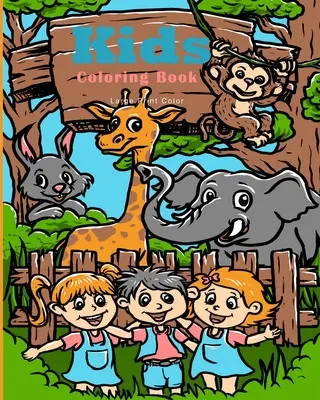 Großdruck-Malbuch für Kinder: Dschungeltiere und ein tolles Geschenk für Jungen und Mädchen, Alter 4-8 Jahre - Large Print Color Kids Coloring Book: Jungle Animals and Great Gift for Boys & Girls, Ages 4-8