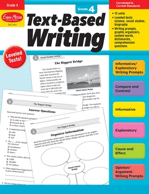 Textbasiertes Schreiben, Ressource für Lehrer, Klasse 4 - Text-Based Writing, Grade 4 Teacher Resource