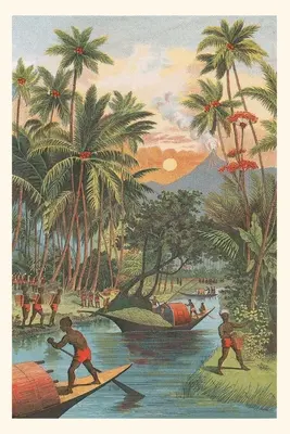 Vintage Journal Tropenparadies mit Vulkan - Vintage Journal Tropical Paradise with Volcano