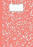 Marmor Notizbuch A4: Coral Pink Marble College Ruled Journal - Marble Notebook A4: Coral Pink Marble College Ruled Journal