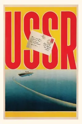 Jahrgangsjournal USSR-Poster mit Schiff und Brief - Vintage Journal USSR Poster with Ship and Letter