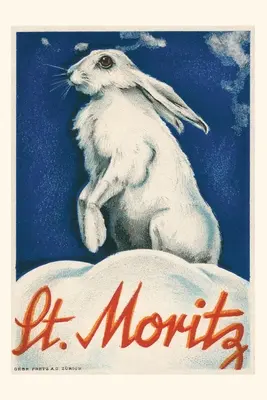 Oldtimer-Journal Kaninchen im Schnee, St. Moritz - Vintage Journal Rabbit in Snow, St. Moritz