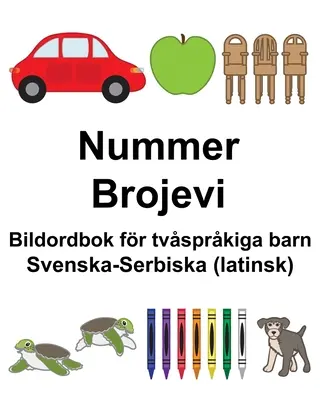 Schwedisch-Serbisch (Latein) Number/Brojevi Zweisprachiges Bilderbuch für Kinder - Svenska-Serbiska (latinsk) Nummer/Brojevi Bildordbok fr tvsprkiga barn
