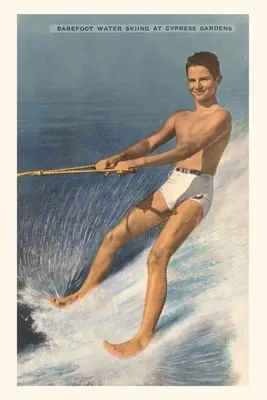 Weinlesebuch Barfuß-Wasserskifahrer, Cypress Gardens, Florida - Vintage Journal Barefoot Water Skier, Cypress Gardens, Florida