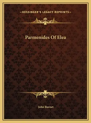 Parmenides von Elea - Parmenides Of Elea