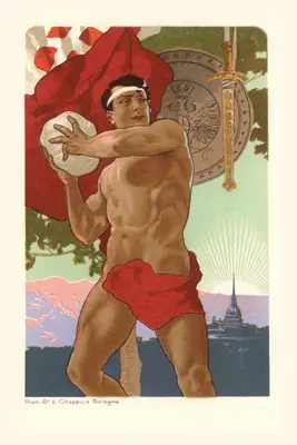 Jahrgangsjournal Italienischer He-Man, der einen Stein wirft - Vintage Journal Italian He-Man Tossing Rock