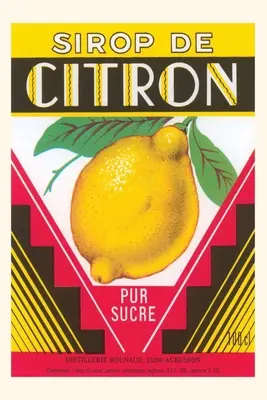 Oldtimer-Journal Zitronensirup-Etikett - Vintage Journal Lemon Syrup Label