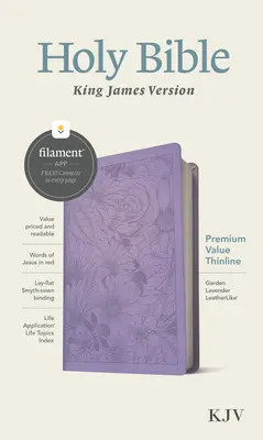 KJV Premium Value Thinline Bibel, Filament Enabled Edition (rote Buchstaben, lederähnlich, Garten Lavendel) - KJV Premium Value Thinline Bible, Filament Enabled Edition (Red Letter, Leatherlike, Garden Lavender)