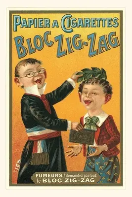 Jahrgangsjournal Werbung für Zig-Zag-Zigarettenpapier - Vintage Journal Advertisement for Zig-Zag Cigarette Papers