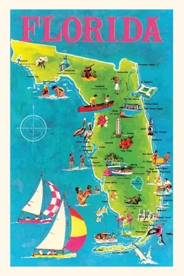 Jahrgangsjournal Karte von Florida - Vintage Journal Map of Florida