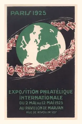 Jahrgangsjournal Pariser Briefmarken-Expo-Poster - Vintage Journal Paris Stamp Expo Poster