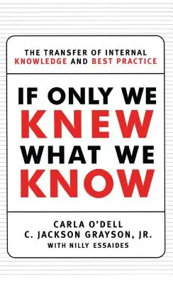 Wenn wir nur wüssten, was wir wissen: Der Transfer von internem Wissen und bewährten Verfahren - If Only We Knew What We Know: The Transfer of Internal Knowledge and Best Practice