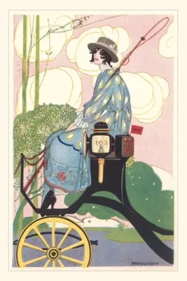 Jahrgangsjournal Verlassene Frau fährt Hansom Cab - Vintage Journal Forlorn Woman Driving Hansom Cab