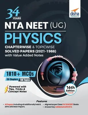 34 Jahre NTA NEET (UG) PHYSICS Chapterwise & Topicwise Solved Papers (2021 - 1988) mit Value Added Notes 16th Edition - 34 Years NTA NEET (UG) PHYSICS Chapterwise & Topicwise Solved Papers (2021 - 1988) with Value Added Notes 16th Edition