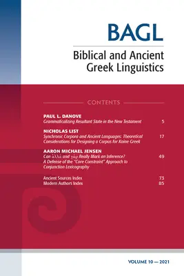 Biblische und altgriechische Linguistik, Band 10 - Biblical and Ancient Greek Linguistics, Volume 10