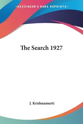 Die Suche 1927 - The Search 1927