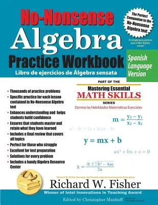 No-Nonsense Algebra Practice Workbook, spanische Sprachversion - No-Nonsense Algebra Practice Workbook, Spanish Language Version