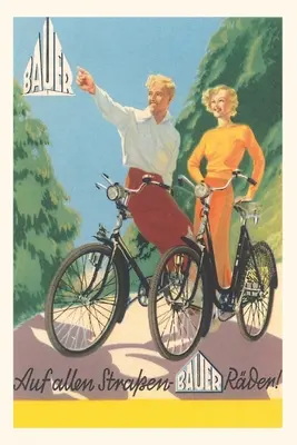 Jahrgangsjournal Fahrradfahrendes deutsches Ehepaar - Vintage Journal Bicycling German Couple