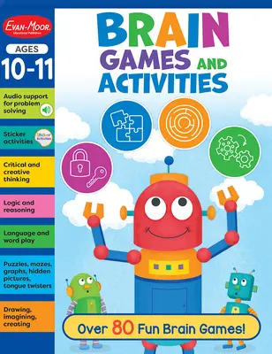 Spiele und Aktivitäten für das Gehirn, Altersgruppe 10 - 11, Arbeitsheft - Brain Games and Activities, Ages 10 - 11 Workbook