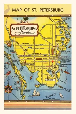 Jahrgangsjournal Karte von St. Petersburg, Florida - Vintage Journal Map of St. Petersburg, Florida