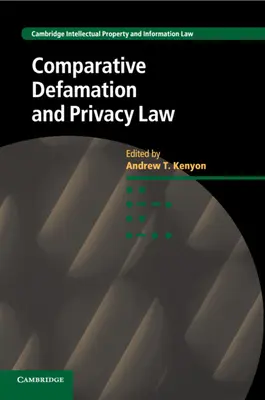 Vergleichendes Verleumdungs- und Datenschutzrecht - Comparative Defamation and Privacy Law