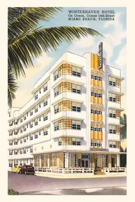 Weinleseblatt Winterhaven Hotel, Miami Beach - Vintage Journal Winterhaven Hotel, Miami Beach